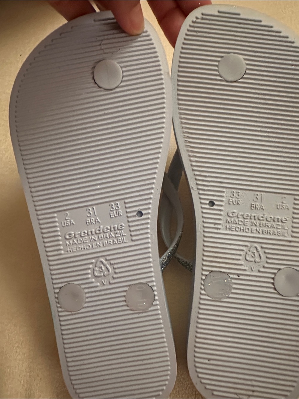 Brand New Size 2 blue glitter flip flops - Picture 4 of 6